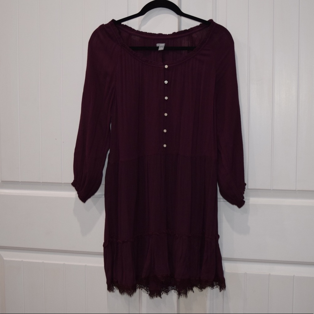 Aerie purple linen dress